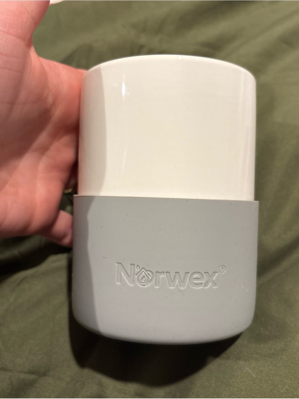 Norwex Porcelain Sink Cup White With Gray Rubber Bottom- replacement for set